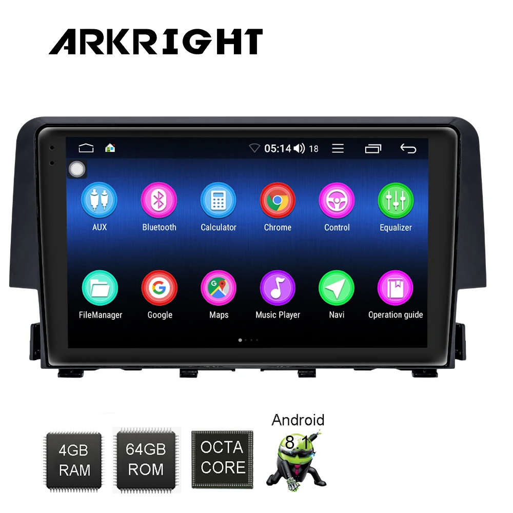 IPS ARKRIGHT 9" Built-in 4G Modem DSP 4GB+64GB Autoradio For Honda Civic 2016 2017 Android8.1 Octa Core Z-link Android Car Radio
IPS ARKRIGHT 9" Built-in 4G Modem DSP 4GB+64GB Autoradio For Honda Civic 2016 2017 Android8.1 Octa Core Z-link Android Car Radio