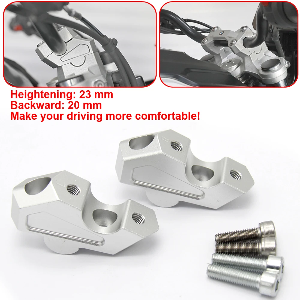 F750GS F750 GS 2018 2019 22MM Handlebar Risers Clamp Height up also Backward Extend Adapters with Bolts for BMW 2018 2019 F750GS
F750GS F750 GS 2018 2019 22MM Handlebar Risers Clamp Height up also Backward Extend Adapters with Bolts for BMW 2018 2019 F750GS