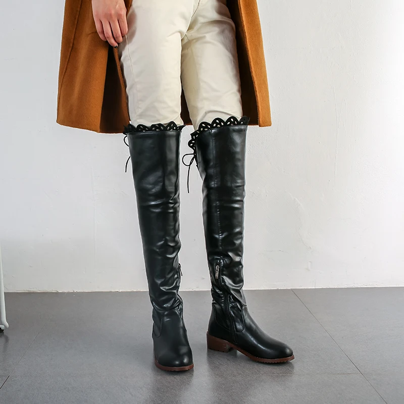 WETKISS Big Size 34-48 Over The Knee Boots Women Lace Boot Female Thick Heels Shoes Ladies Round Toe Casual Shoes Winter 2020
WETKISS Big Size 34-48 Over The Knee Boots Women Lace Boot Female Thick Heels Shoes Ladies Round Toe Casual Shoes Winter 2020