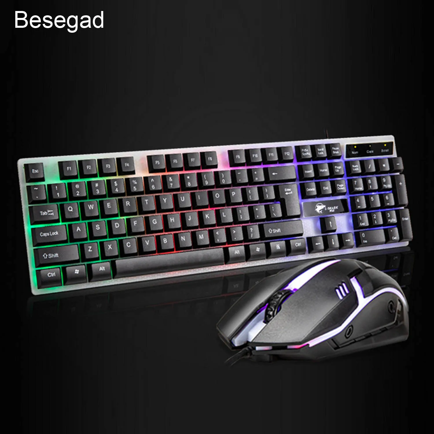 Vococal Fashion Wired USB LED Backlight Mechanical Gaming Keyboard Mouse Set for Home Office Study Room Computer PC Players
Vococal Fashion Wired USB LED Backlight Mechanical Gaming Keyboard Mouse Set for Home Office Study Room Computer PC Players