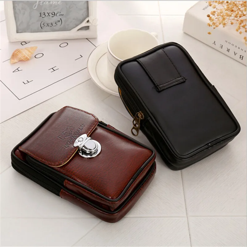 New PU Leather Vintage Waist Packs Purse Men Travel Fanny Pack Belt Loops Hip Bum Bag Wallet Waist Bag Mobile Phone Pouch
New PU Leather Vintage Waist Packs Purse Men Travel Fanny Pack Belt Loops Hip Bum Bag Wallet Waist Bag Mobile Phone Pouch