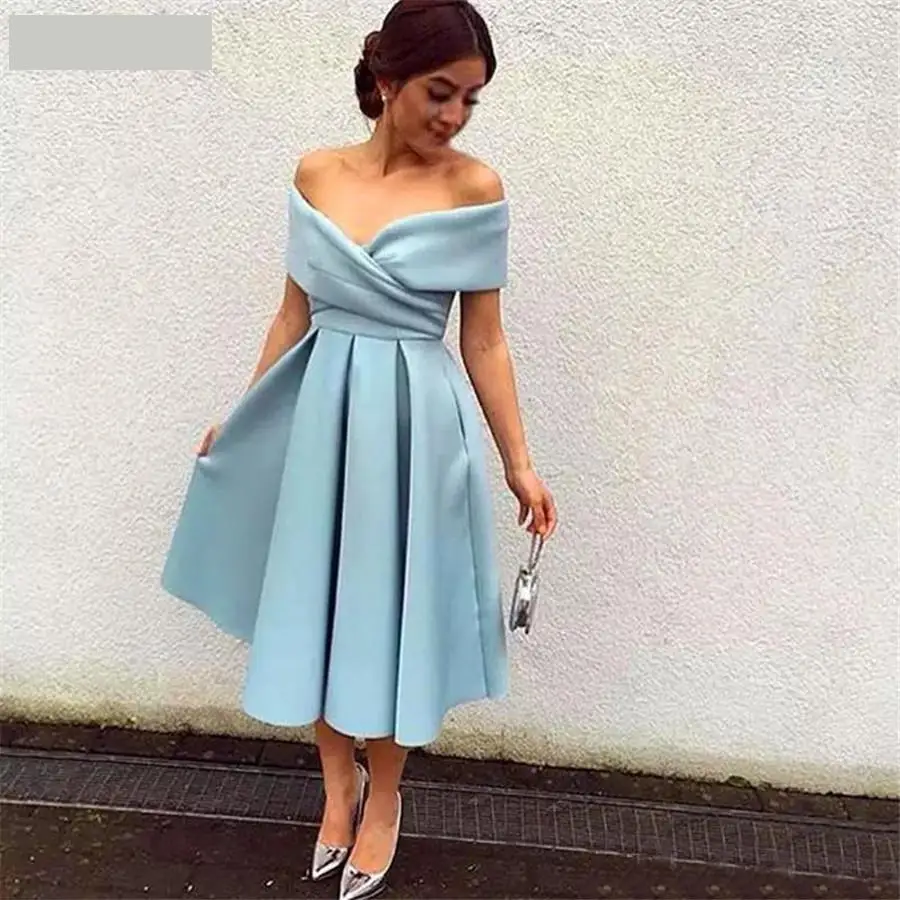 Short Prom Dresses 2019 Off The Shoulder A Line Knee Length Elegant Women Wedding Party Gowns Formal Dress
Short Prom Dresses 2019 Off The Shoulder A Line Knee Length Elegant Women Wedding Party Gowns Formal Dress