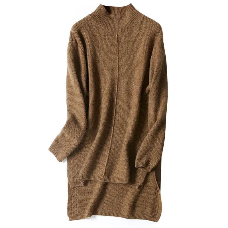 wool cashmere blends thick knit women new fashion irregular hem long pullover sweater camel 3colors M/92-L/96
wool cashmere blends thick knit women new fashion irregular hem long pullover sweater camel 3colors M/92-L/96