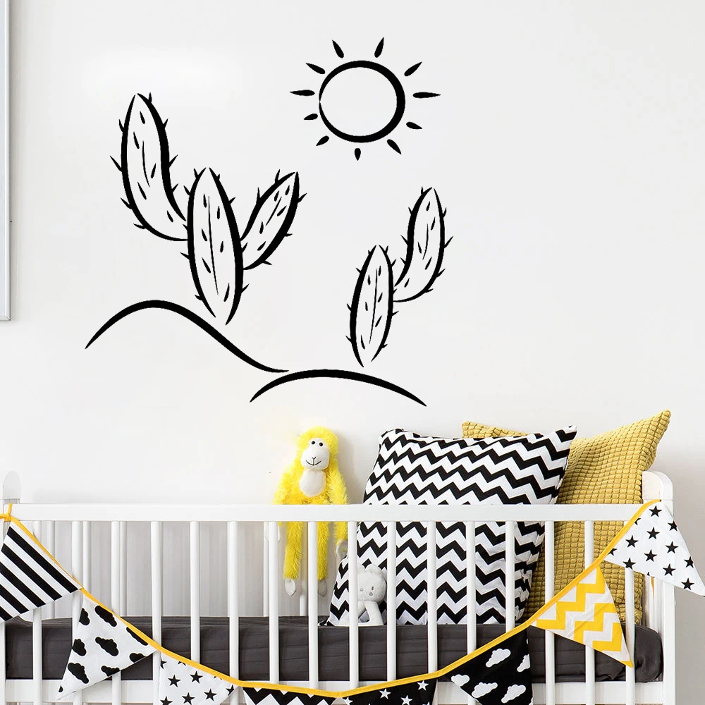Cactus Sun Nursery Wall Decal Desert Wall Sticker for Bathroom Removable Vinyl Art for Kids Rooms Living Room Decoration D750
Cactus Sun Nursery Wall Decal Desert Wall Sticker for Bathroom Removable Vinyl Art for Kids Rooms Living Room Decoration D750
