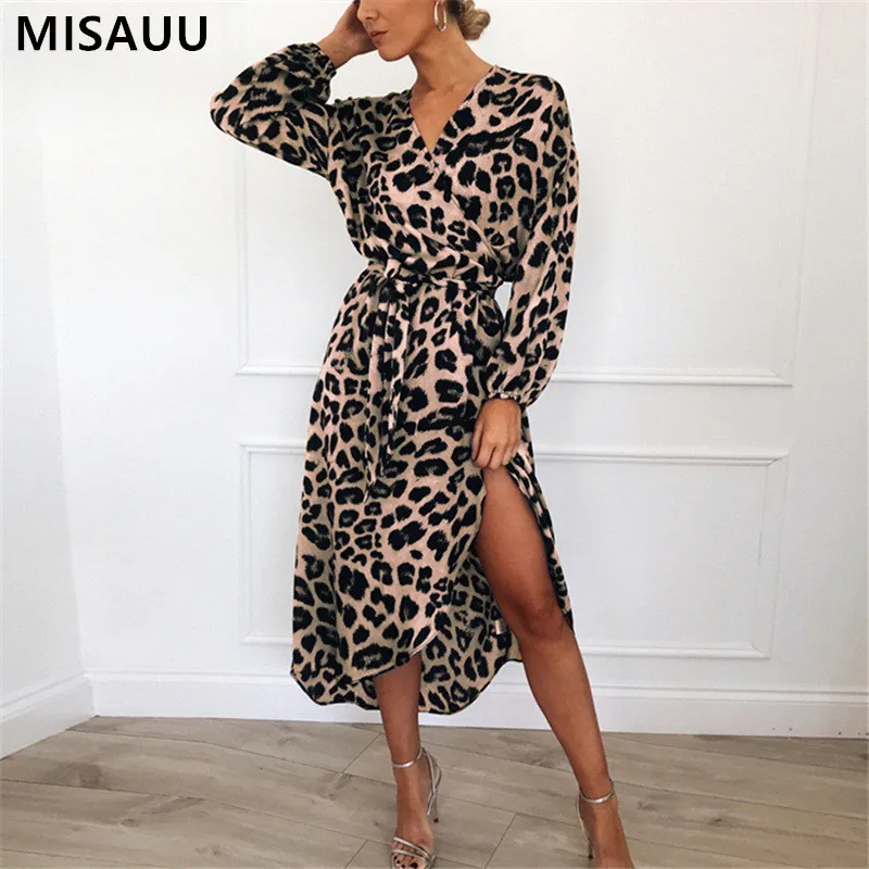 2019 New Fashion Leopard Print Dress Womens Sexy V Neck High Split Bandage Long Sleeve Beach Casual Midi Elegant Dress Plus Size
2019 New Fashion Leopard Print Dress Womens Sexy V Neck High Split Bandage Long Sleeve Beach Casual Midi Elegant Dress Plus Size