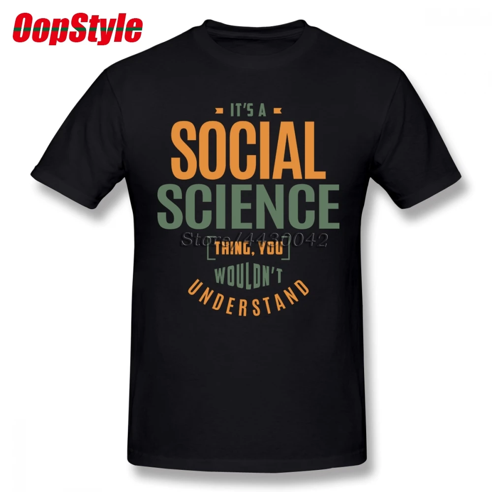 Мужская футболка Social Science Прямая поставка летняя хлопковая с коротким рукавом
