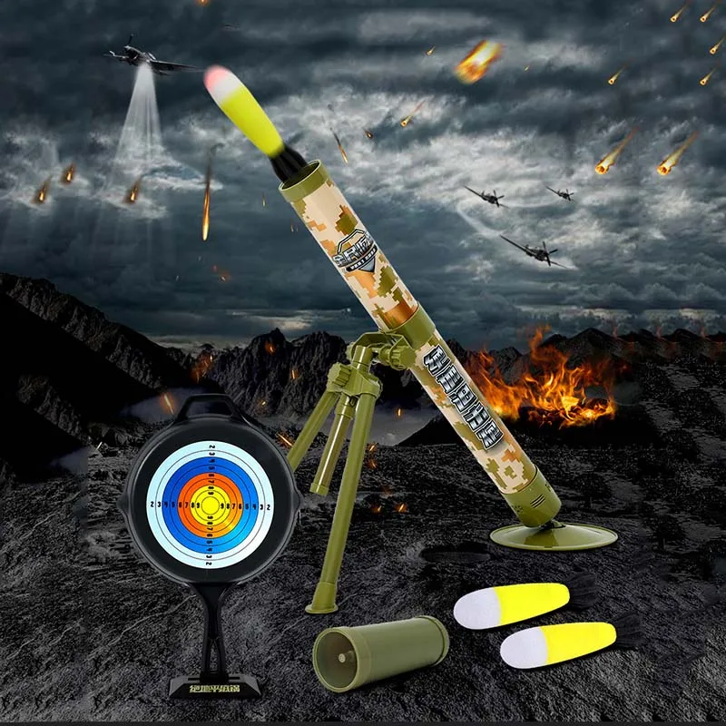 Super Mortar Mine Thrower Shell War Arms Mortar Luminescence Vocalization Military Toys Boy Game Camouflage Soft
Super Mortar Mine Thrower Shell War Arms Mortar Luminescence Vocalization Military Toys Boy Game Camouflage Soft