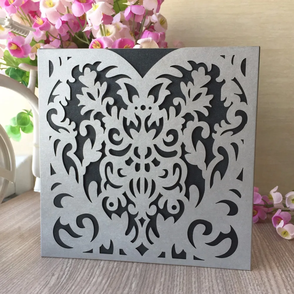 50Pcs/Lot 2018 Latest Hollow Out Heart Wedding Invitation Cards Greeting Card Event&Party Supplies
50Pcs/Lot 2018 Latest Hollow Out Heart Wedding Invitation Cards Greeting Card Event&Party Supplies