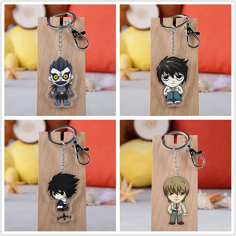 10 pcs/lot Anime Death Note Acrylic Keychain Toy Figure Ryuuku Yagami Light Bag Pendant Double sided Key Ring Gifts
10 pcs/lot Anime Death Note Acrylic Keychain Toy Figure Ryuuku Yagami Light Bag Pendant Double sided Key Ring Gifts