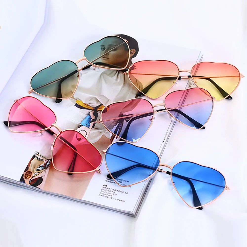 Heart Shaped Sunglasses Women Metal Frame Reflective Lens Sun protection Sunglasses Men Mirror De Sol Fashion Driver
Heart Shaped Sunglasses Women Metal Frame Reflective Lens Sun protection Sunglasses Men Mirror De Sol Fashion Driver