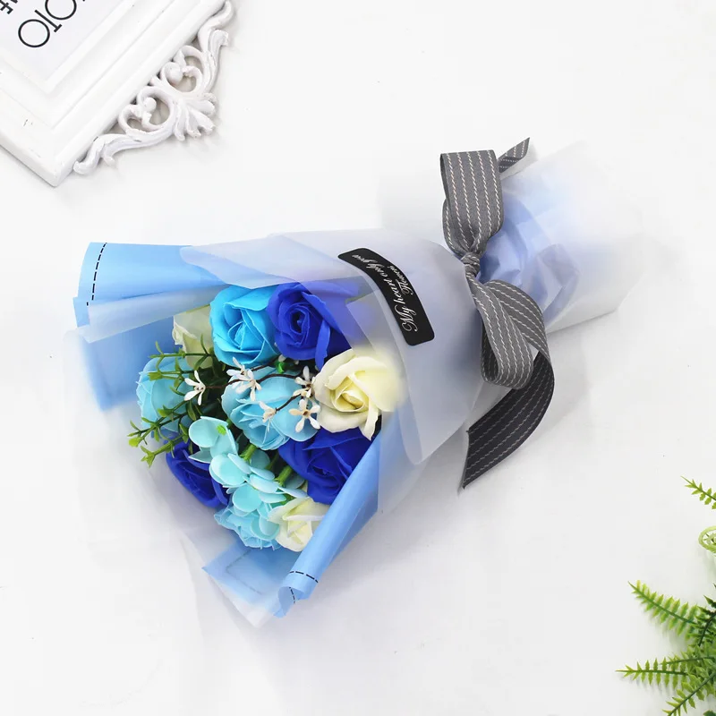 European Style 11 Pcs Soap Rose Artificial Flowers Handmade DIY Bride Holding Flower Bridal Bride Bouquet For Wedding Decoration
European Style 11 Pcs Soap Rose Artificial Flowers Handmade DIY Bride Holding Flower Bridal Bride Bouquet For Wedding Decoration