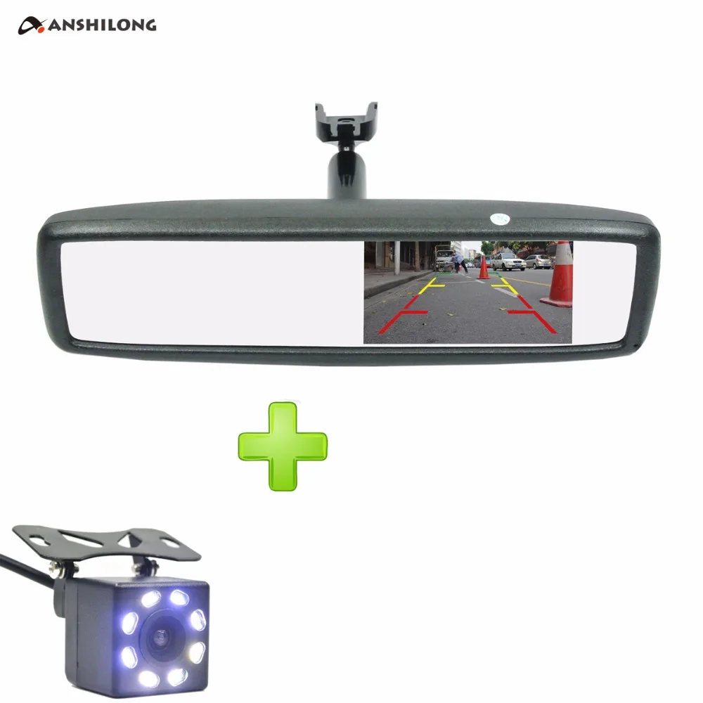 Зеркало заднего вида ANSHILONG 4 3 дюйма с кронштейном|mirror car monitor|car monitorrear view mirror |