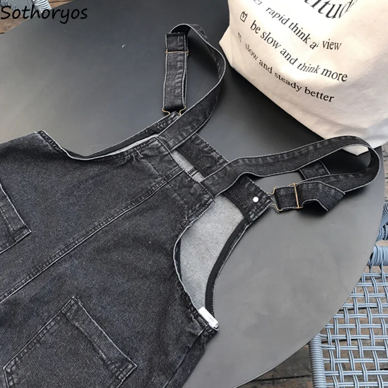 Jumpsuit Women Solid Loose Harajuku Trendy Denim Overalls Pockets Ankle-length Womens Jumpsuits Korean Style All-match Students
Jumpsuit Women Solid Loose Harajuku Trendy Denim Overalls Pockets Ankle-length Womens Jumpsuits Korean Style All-match Students