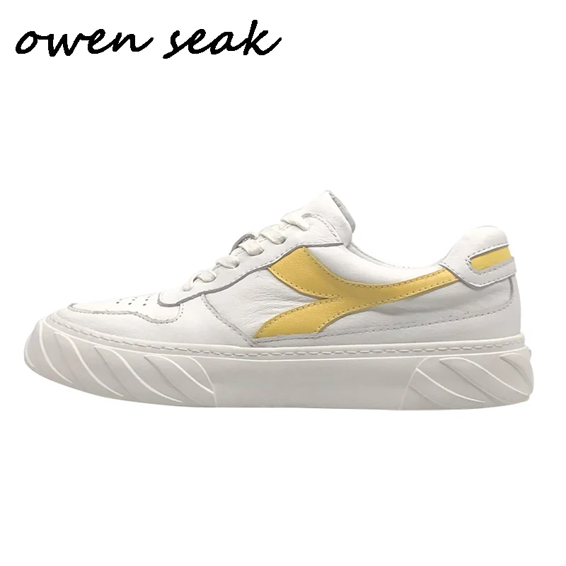 2019 Owen Seak Men Casual Shoes Luxury Men Sneakers Trainers Genuine Leather Loafers Spring Male Lace Up Brand Flats White Shoes
2019 Owen Seak Men Casual Shoes Luxury Men Sneakers Trainers Genuine Leather Loafers Spring Male Lace Up Brand Flats White Shoes