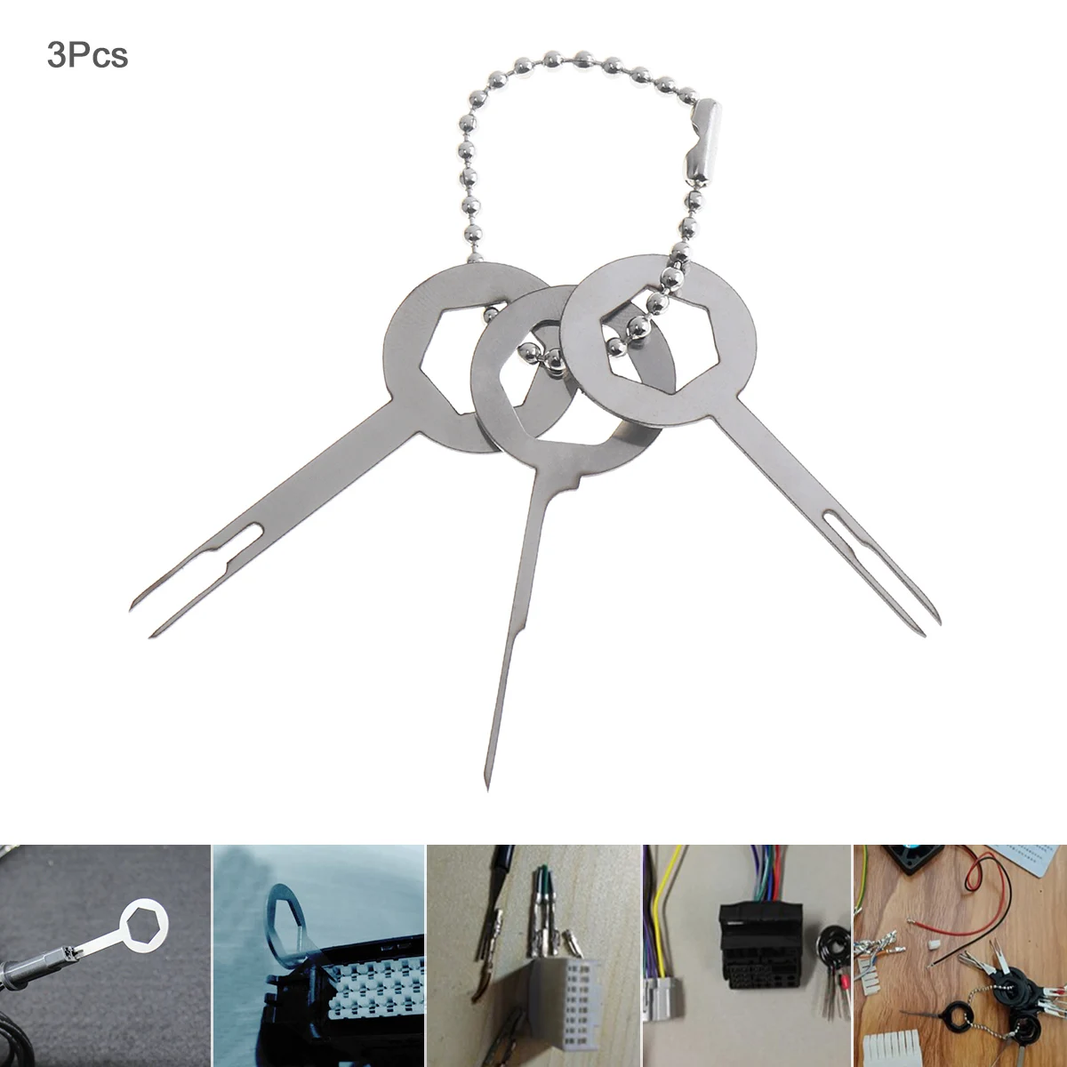 3PCS Portable Universal Stainless Steel Car Harness Wiring Crimp Connector Plug Terminal Removal Tool Kit Accessories
3PCS Portable Universal Stainless Steel Car Harness Wiring Crimp Connector Plug Terminal Removal Tool Kit Accessories
