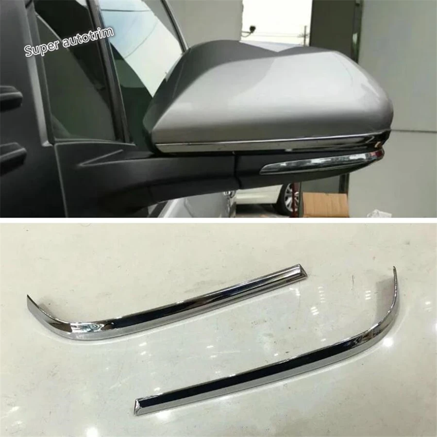 

Lapetus Door Rearview Mirror Strip Cover Trim Bright Style Accessories Exterior Fit For Toyota Prius Prime PHV 2017 2018 / ABS