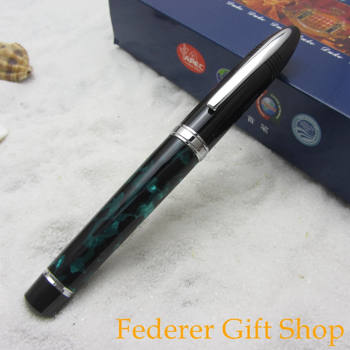 Duke Sharks High Quality Green Resin Rollerball Pen, Heavy Texture Metal Ballpoint Pen with Ordinary Gift Box G911
Duke Sharks High Quality Green Resin Rollerball Pen, Heavy Texture Metal Ballpoint Pen with Ordinary Gift Box G911