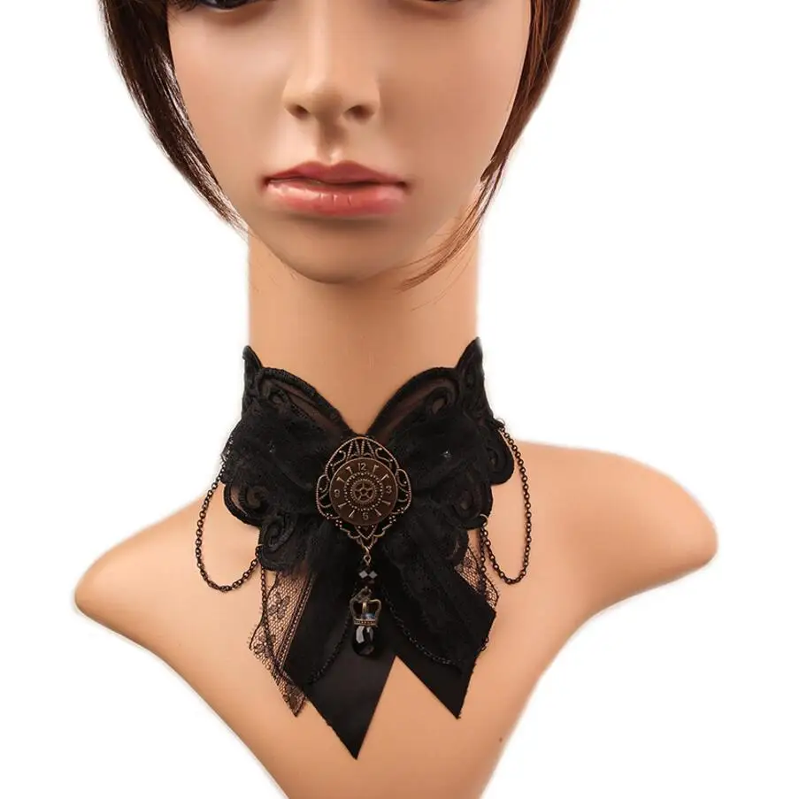 Fine Quality Nice Black Lace and Vintage Clock Charm Gothic Steampunk Choker Necklace
Fine Quality Nice Black Lace and Vintage Clock Charm Gothic Steampunk Choker Necklace