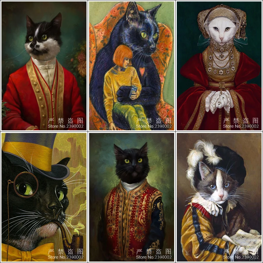 5D Square Diamond Painting Animal & Noble Cat Diy Diamond Painting Cross Stitch Home Decor Embroidery Detective cat Mosaic Gift
5D Square Diamond Painting Animal & Noble Cat Diy Diamond Painting Cross Stitch Home Decor Embroidery Detective cat Mosaic Gift