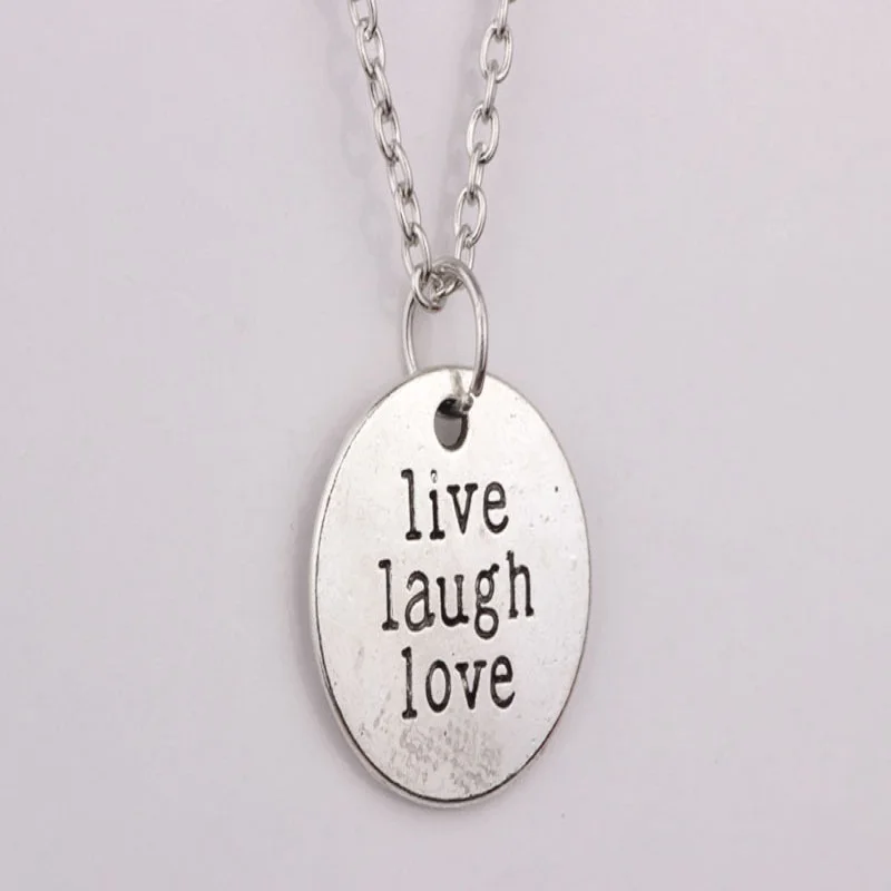 10PCS Simple Round Lettering live laugn love Pendant Necklace Jewelry Heart Shaped Apple Necklace For Women Men Gift
10PCS Simple Round Lettering live laugn love Pendant Necklace Jewelry Heart Shaped Apple Necklace For Women Men Gift