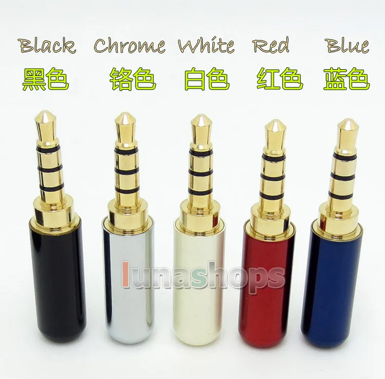 LN004466 With Cable Clip 3.5mm 4 poles Stereo 24k Gold Audio soldering DIY Jack Plug
LN004466 With Cable Clip 3.5mm 4 poles Stereo 24k Gold Audio soldering DIY Jack Plug