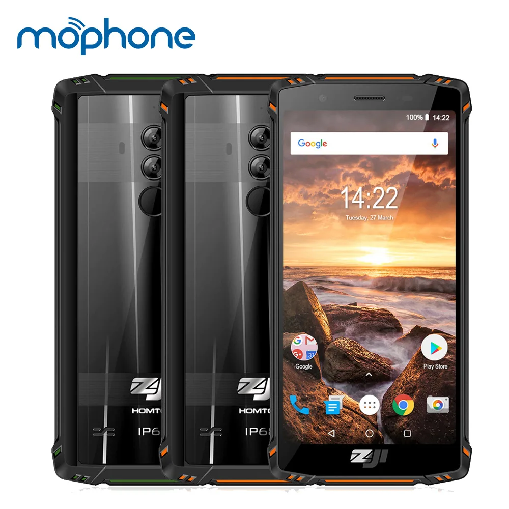 HOMTOM ZOJI Z9 IP68 Водонепроницаемый 6 ГБ 64 Гб 5 7 дюйма 5500 мАч мобильный телефон с