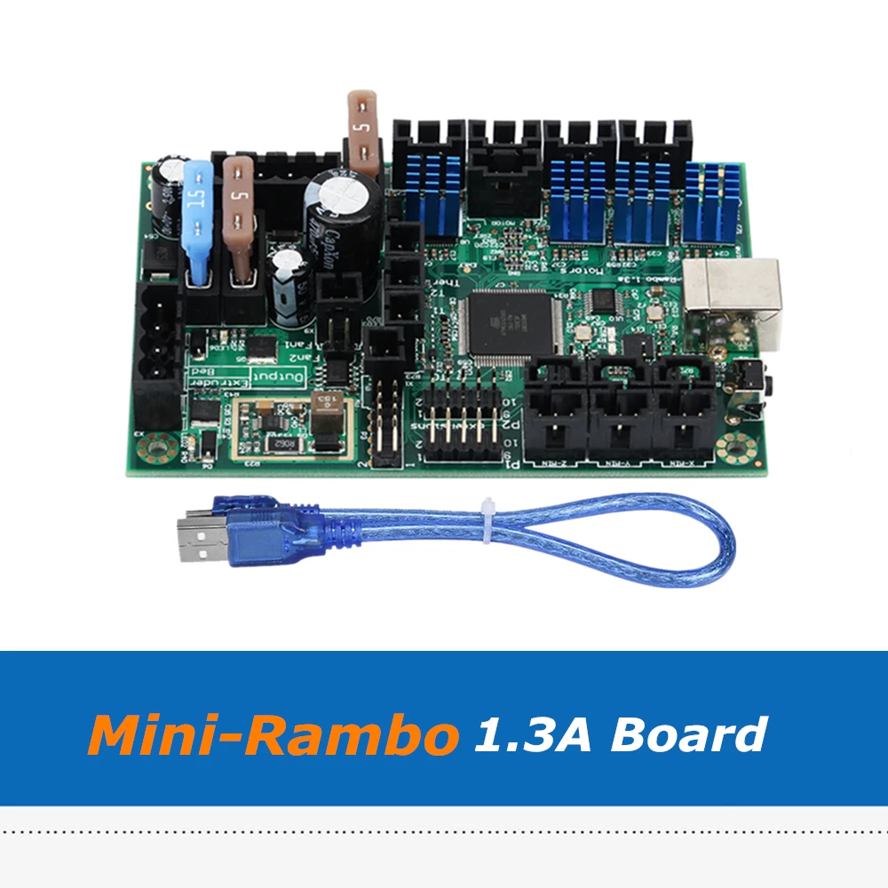 Детали для 3D-принтера Reprap Mini-Rambo 1.3A материнская плата для 3D-принтера Prusa i3 MK2
Детали для 3D-принтера Reprap Mini-Rambo 1.3A материнская плата для 3D-принтера Prusa i3 MK2