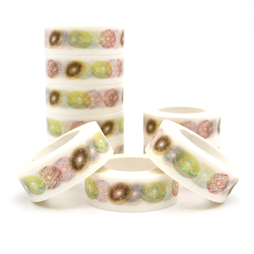 10m*15mm Creative Doughnut Washi Tape Decoration Roll Diy Decorative Sticky Paper Masking Tape Self Adhesive Tape Scrapbook Tape
10m*15mm Creative Doughnut Washi Tape Decoration Roll Diy Decorative Sticky Paper Masking Tape Self Adhesive Tape Scrapbook Tape