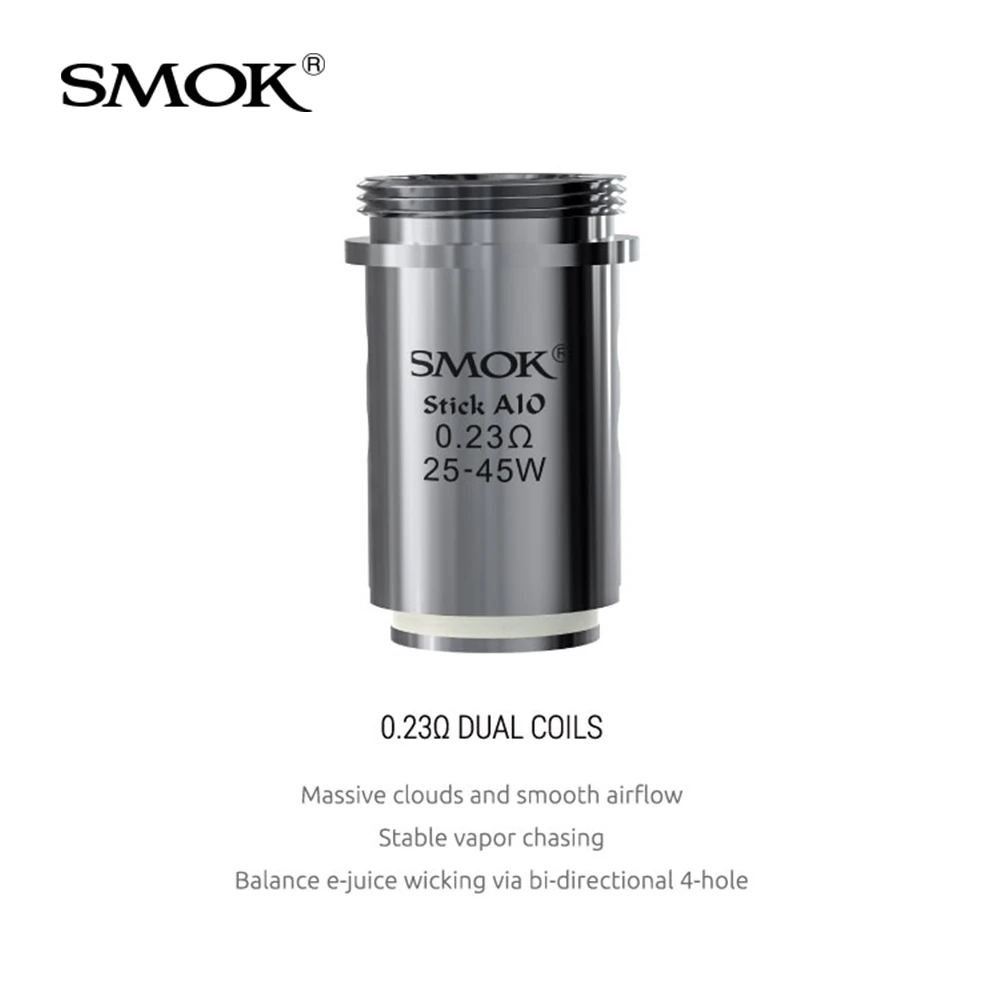 Original Smok Stick AIO Dual Coils 0.23ohm 5PCS/Pack Dual Coils For Electronic Cigarette stick AIO vape kit
Original Smok Stick AIO Dual Coils 0.23ohm 5PCS/Pack Dual Coils For Electronic Cigarette stick AIO vape kit