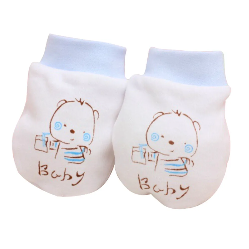 

Cartoon Anti-grasping Gloves Four Seasons Newborn Safety Boys Girls Anti Scratch For Newborn Protection Face Baby Mitten