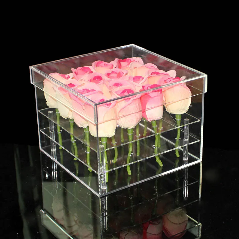New Fashion Acrylic Clear Rose Flower Box Makeup Organizer Case Cosmetic Holder Flower Gift Box For Girlfriend Wife With Cover
New Fashion Acrylic Clear Rose Flower Box Makeup Organizer Case Cosmetic Holder Flower Gift Box For Girlfriend Wife With Cover