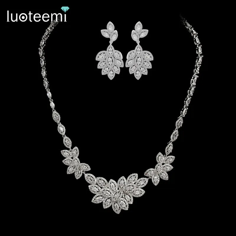 LUOTEEMI Luxury Wedding Engagement Accessories AAA Shining Tiny CZ Bridal Necklace Jewelry for Women White Gold-Color
LUOTEEMI Luxury Wedding Engagement Accessories AAA Shining Tiny CZ Bridal Necklace Jewelry for Women White Gold-Color