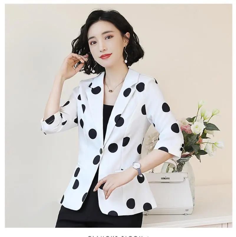 2019 New Style Women Blazers And Jackets Occupational Temperament Leisure V-neck Single Button Polka Dot Office Lady
2019 New Style Women Blazers And Jackets Occupational Temperament Leisure V-neck Single Button Polka Dot Office Lady