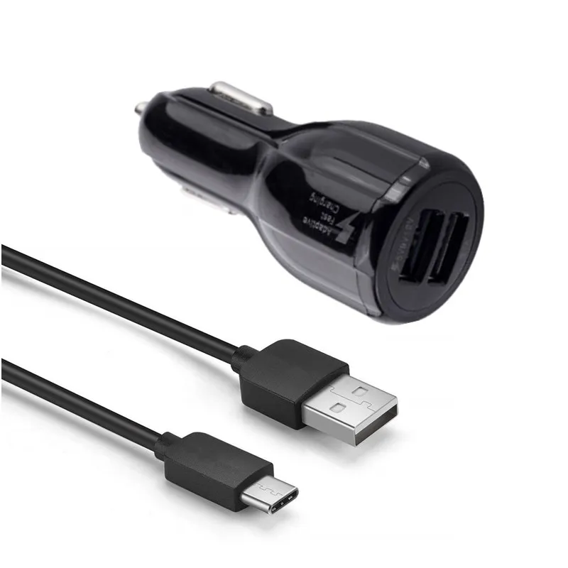 Автомобильное зарядное устройство флеш-накопитель двойной выход 3 фута USB-кабель