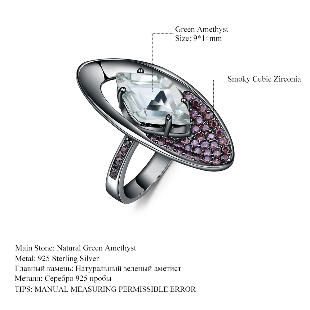 GEM'S BALLET Natural Green Amethyst Gemstones Finger Rings 925 Sterling Silver Vintage Oval Ring for Women Party Fine Jewelry
GEM'S BALLET Natural Green Amethyst Gemstones Finger Rings 925 Sterling Silver Vintage Oval Ring for Women Party Fine Jewelry