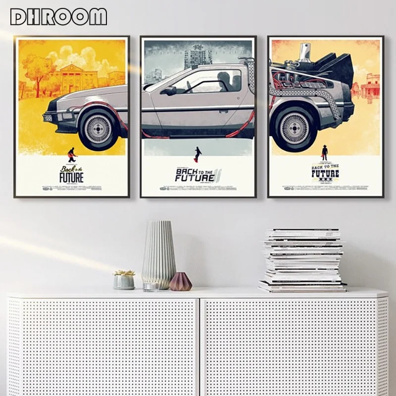 Back To The Future Car Posters and Prints Classic Movie Silk Paintings Wall Pictures Decoration for Living Room
Back To The Future Car Posters and Prints Classic Movie Silk Paintings Wall Pictures Decoration for Living Room