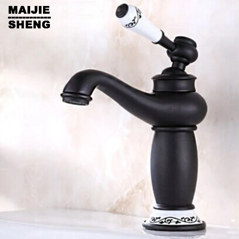 Antique Black copper bathroom faucet European hot and cold water tap lavatory Basin faucet water tap
Antique Black copper bathroom faucet European hot and cold water tap lavatory Basin faucet water tap