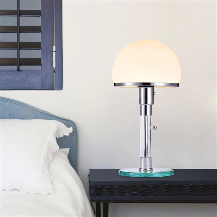 Nordic Designer LED Table Light Wilhelm Wagenfeld Bauhau Table Lamp Desk Lights Bedroom Bedside Lusters Glass LED Lamps Fixtures
Nordic Designer LED Table Light Wilhelm Wagenfeld Bauhau Table Lamp Desk Lights Bedroom Bedside Lusters Glass LED Lamps Fixtures