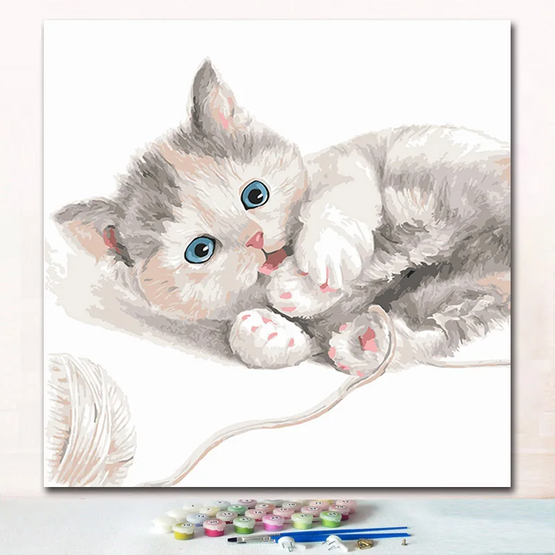 Naughty cut cat paintings pictures by numbers on canvas drawing paint picture the number with colors for children
Naughty cut cat paintings pictures by numbers on canvas drawing paint picture the number with colors for children