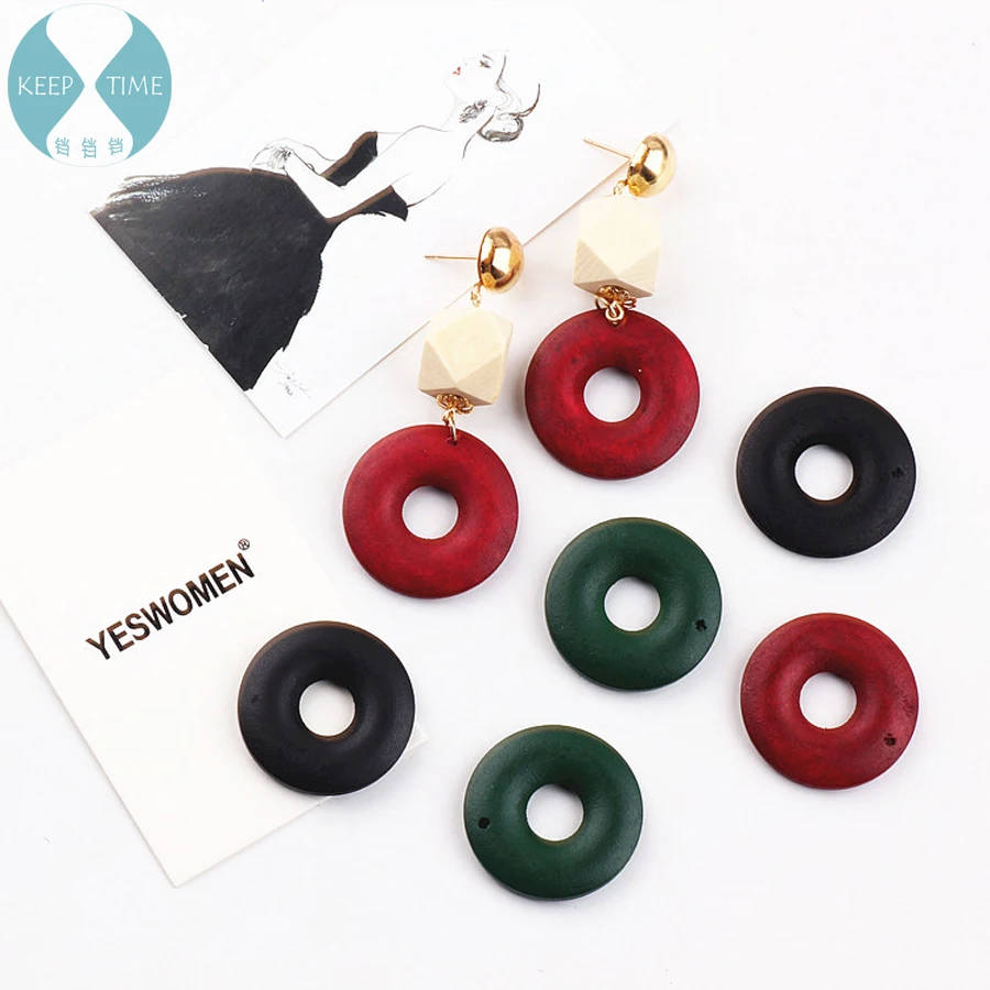 Ritoule DIY handmade jewelry accessories wood earrings simple circle ring pendant material
Ritoule DIY handmade jewelry accessories wood earrings simple circle ring pendant material