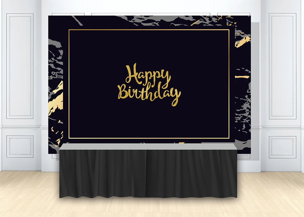 Adults Birthday Party Backgrounds Banners Elegant Modern Black Marble Background Golden Lines Frame Cake Table Photo Backdrops
Adults Birthday Party Backgrounds Banners Elegant Modern Black Marble Background Golden Lines Frame Cake Table Photo Backdrops