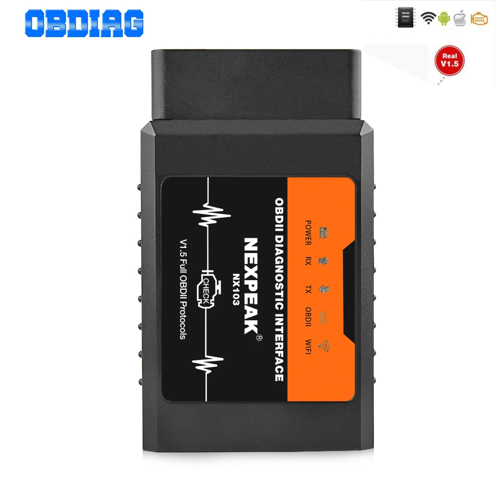 ELM327 NX103 WIFI адаптер V1.5 сканер для iPhone автомобильный диагностический инструмент OBD 2