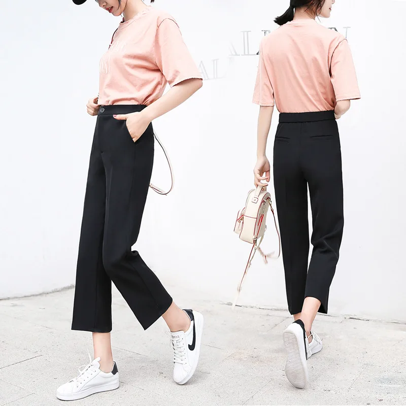 Elastic High Waist Harem Pants Women Chiffon Pants 2021 Casual Office Lady Summer Breathable Slim Trousers Female Pantalon Mujer 
Elastic High Waist Harem Pants Women Chiffon Pants 2021 Casual Office Lady Summer Breathable Slim Trousers Female Pantalon Mujer