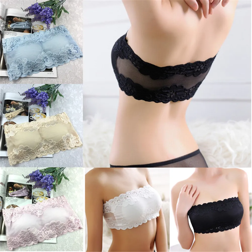1PC Women Strapless Bra Floral Lace Full Cup Wire Free Wrapped Chest Female Bras Without Straps 5 Colors
1PC Women Strapless Bra Floral Lace Full Cup Wire Free Wrapped Chest Female Bras Without Straps 5 Colors