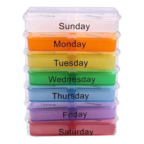 7 Days Weekly Travel Medicine Tablet Holder Dispenser Organizer Storage Pill Box Fast Shipping pastillero Storage box
7 Days Weekly Travel Medicine Tablet Holder Dispenser Organizer Storage Pill Box Fast Shipping pastillero Storage box