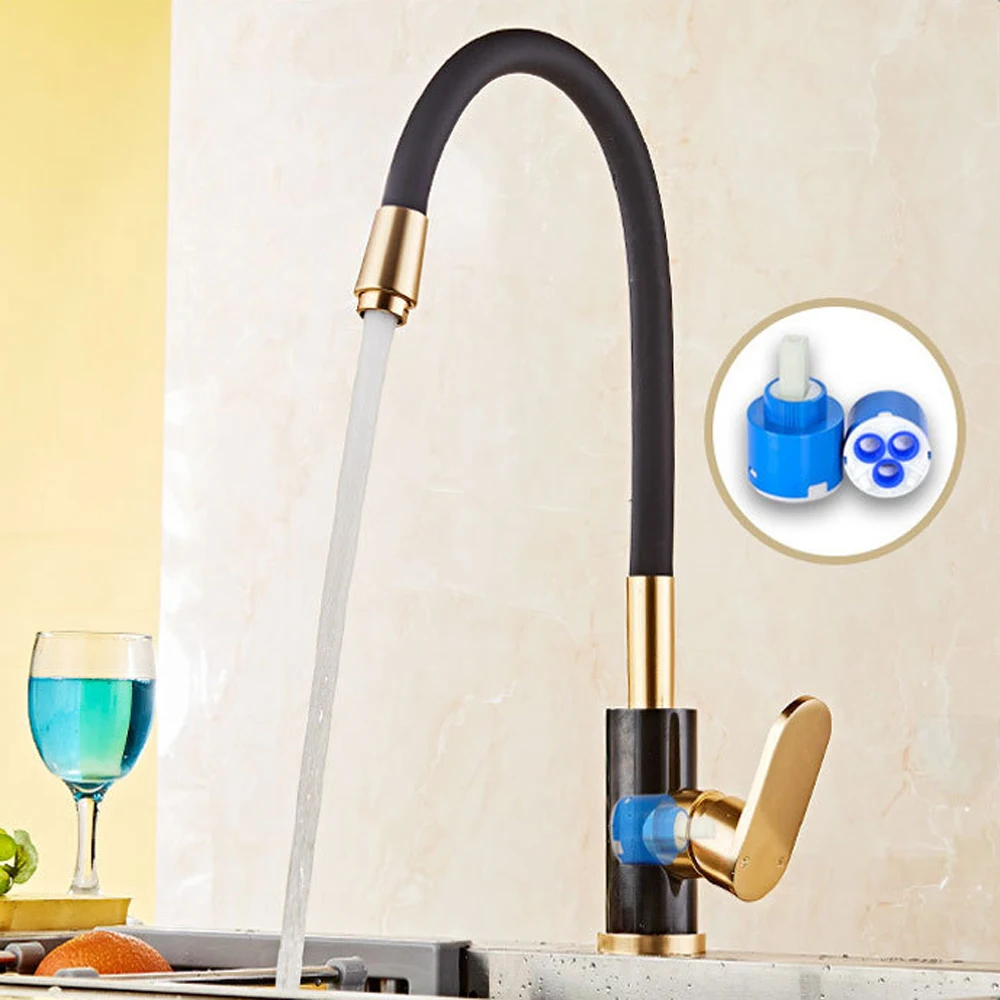 BAOLINLONG Space Aluminum adjustable Kitchen Faucets Cozinha Faucet Brass Swivel Spout Sink Tap | Обустройство дома