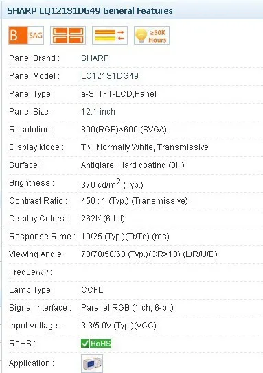 LQ121S1LG49 800*600 12,1 дюймов промышленный ЖК-дисплей, а + класс в наличии, проверено перед отправкой
LQ121S1LG49 800*600 12,1 дюймов промышленный ЖК-дисплей, а + класс в наличии, проверено перед отправкой
