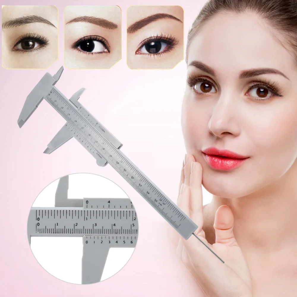 Plastic Vernier Caliper 0-6"/0-150mm Eyebeow Ruler Eyebrow Shaping Tattoo Measuring Ruler Beauty Tattoo Permanent Makeup Tool
Plastic Vernier Caliper 0-6"/0-150mm Eyebeow Ruler Eyebrow Shaping Tattoo Measuring Ruler Beauty Tattoo Permanent Makeup Tool