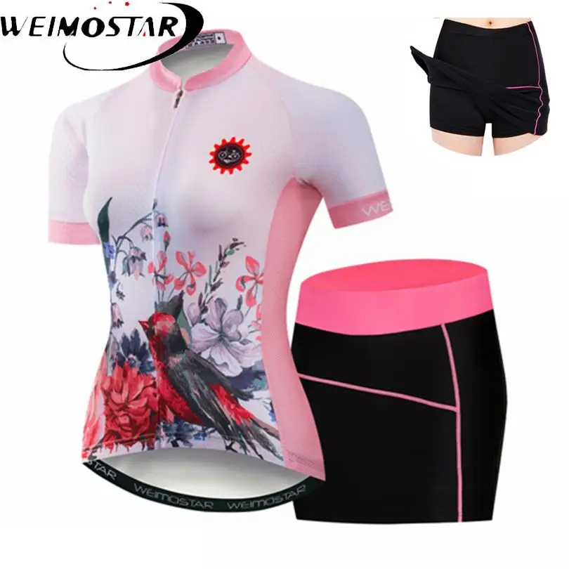 Weimostar Short Sleeve Women's Cycling Jersey team sets bicycle mini dress shorts cycle clothing Maillot Racing Bike Clothes
Weimostar Short Sleeve Women's Cycling Jersey team sets bicycle mini dress shorts cycle clothing Maillot Racing Bike Clothes