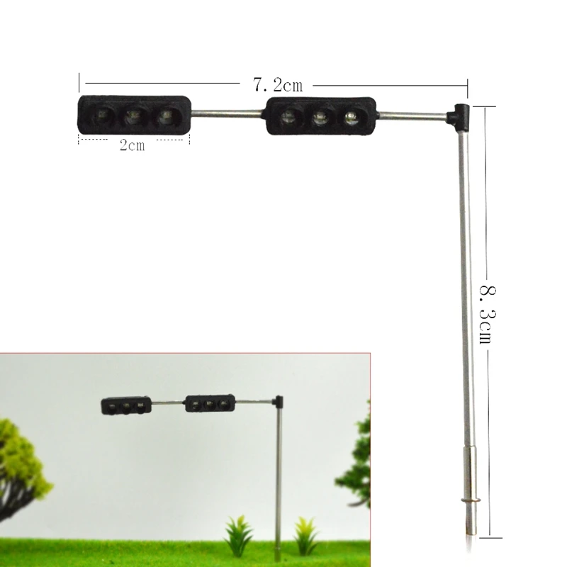 3 Color Traffic Light Signals Ho Oo Scale Model 6Led For Diy Sand Table Crossing Street Construction Model 3
3 Color Traffic Light Signals Ho Oo Scale Model 6Led For Diy Sand Table Crossing Street Construction Model 3